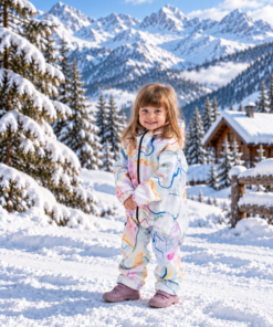Pastel waterproof ski suit