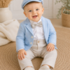 (Română) Costum de botez Mr. Blue